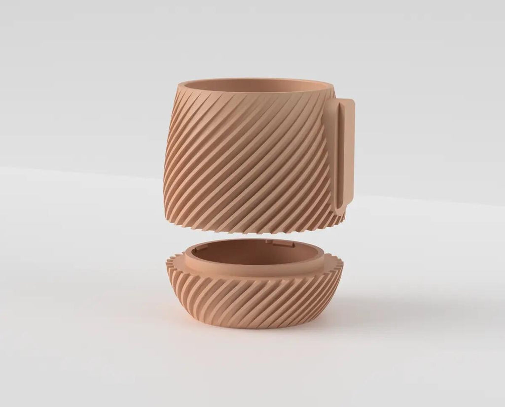 Spiral Wall Planter with Hidden Drip Tray