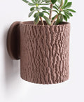 Bark Wall Planter with Hidden Drip Tray