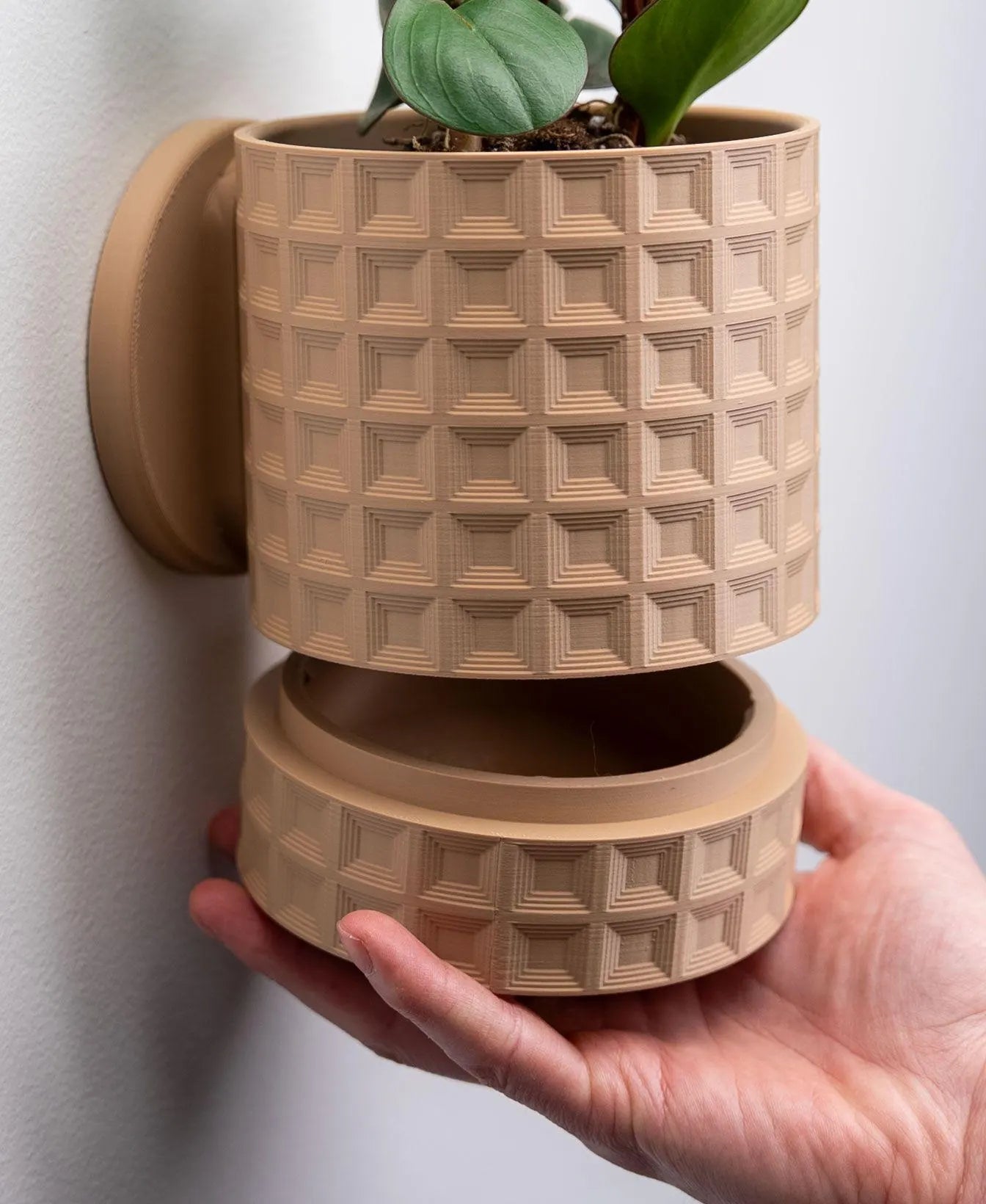 Geometric Wall Planter with Hidden Drip Tray