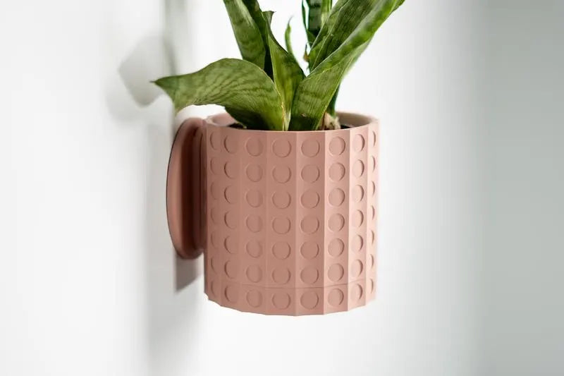 Dotted Wall Planter with Hidden Drip Tray