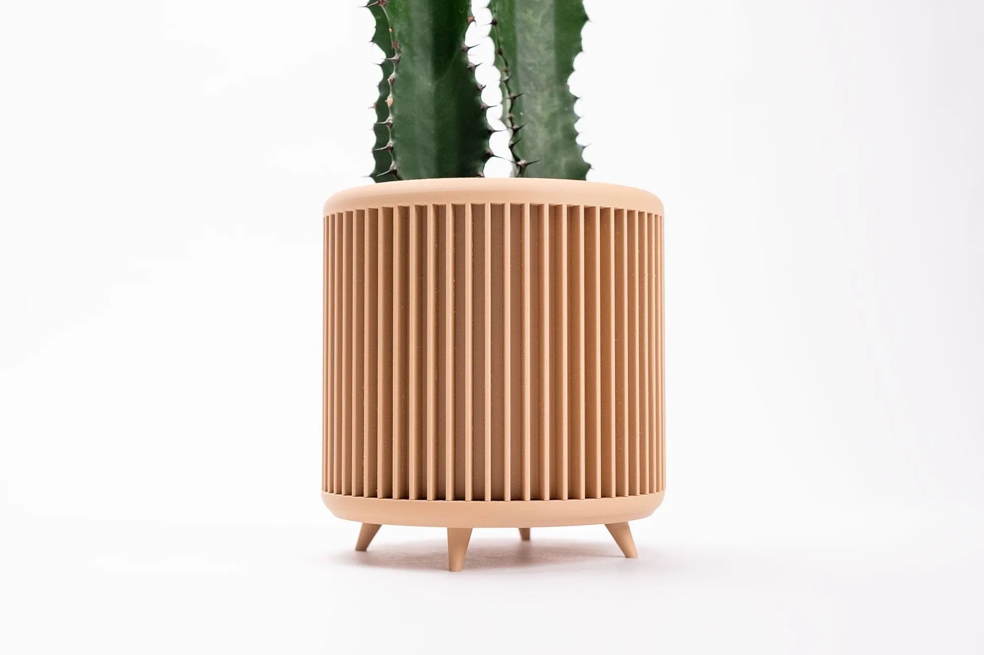 Ribbed Table Planter with Legs
