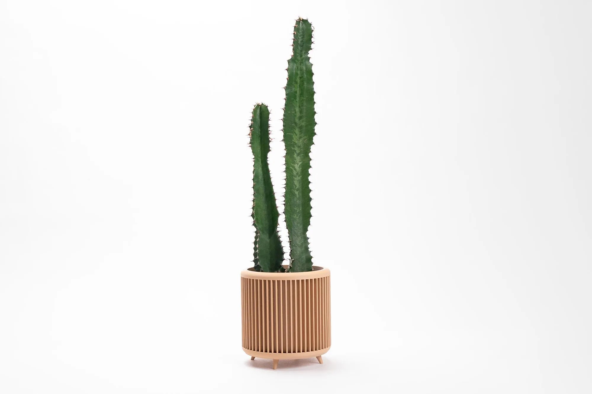Ribbed Table Planter with Legs