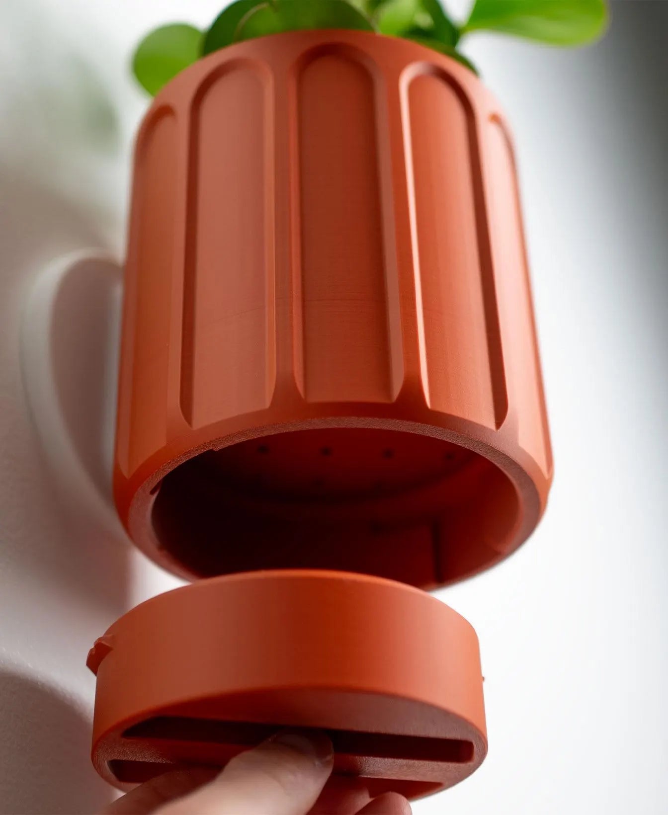 Column Wall Planter with Hidden Drip Tray