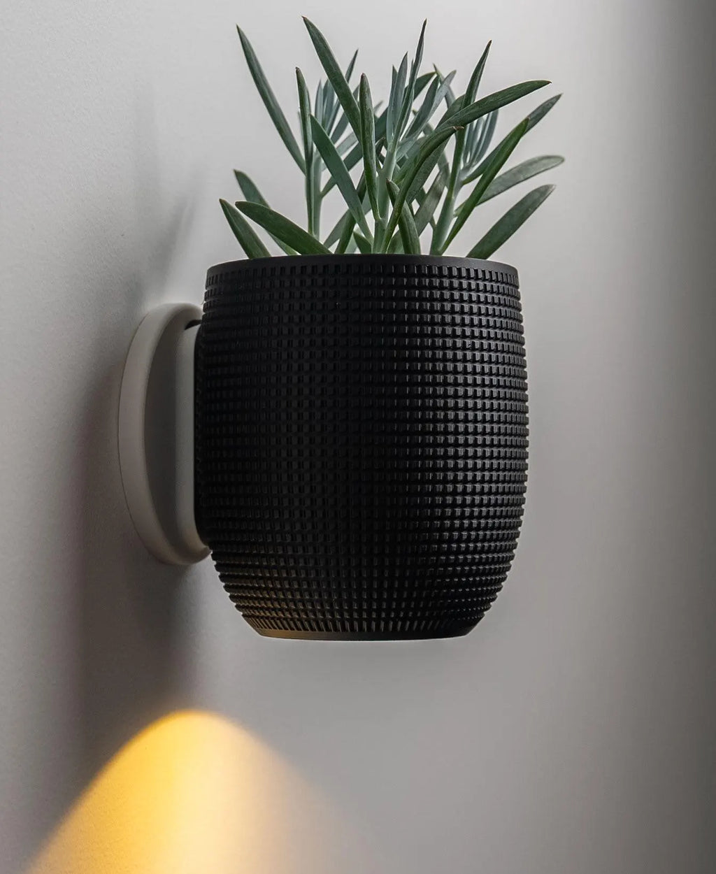 Grid Wall Light Planter With Hidden Drip Tray