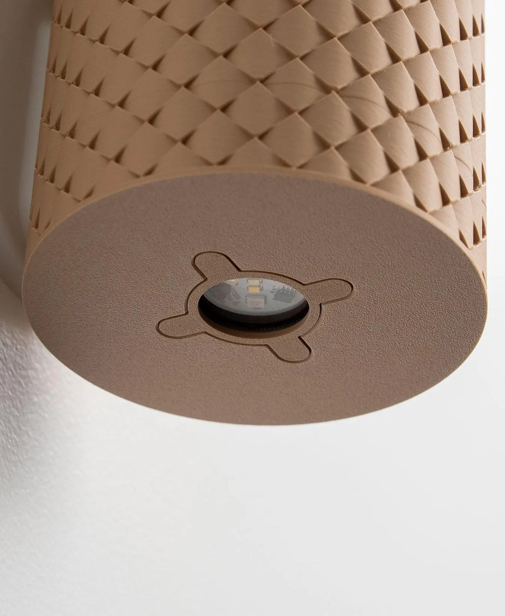 Quilted Wall Light Planter With Hidden Drip Tray