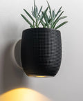 Grid Wall Light Planter With Hidden Drip Tray